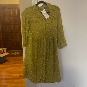 Joules Karis mustard floral dress size 6 new with tags